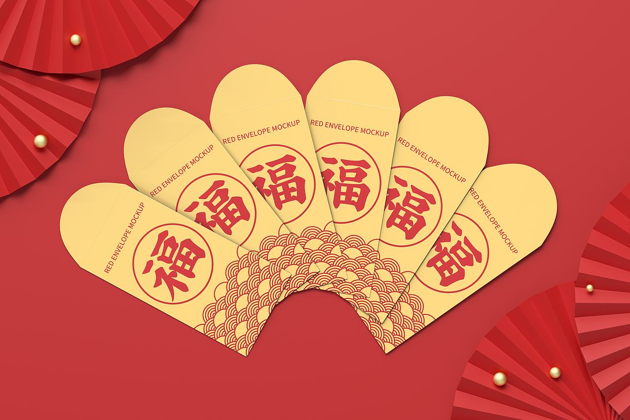 PSD样机春节红包