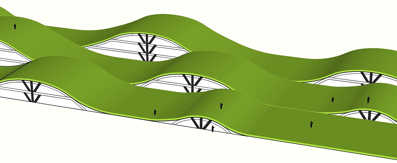 房子与宽敞地面的结合运用