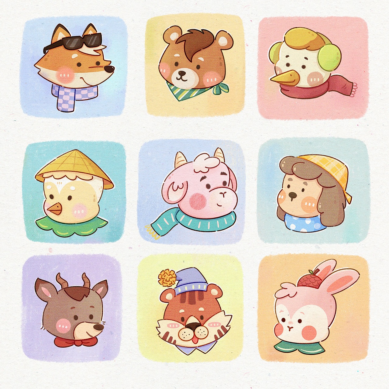 可爱的小动物头像