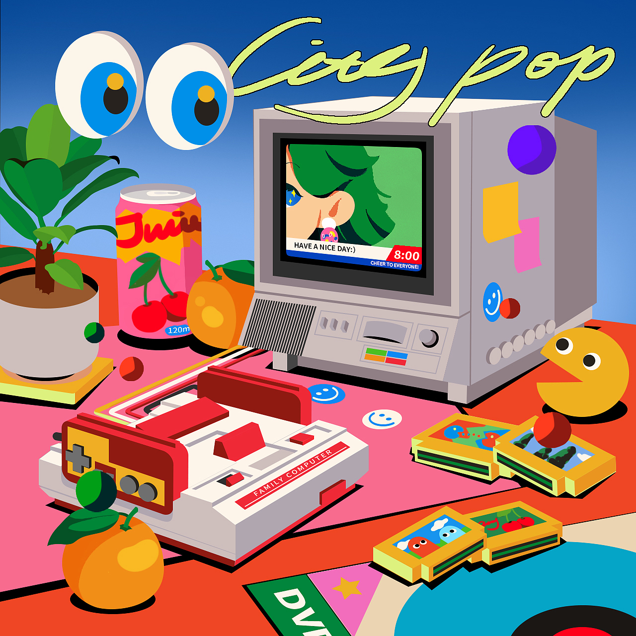 尝试一下CITY-POP风格（图ZMzQ2NzIxMjky） - 包装 - 站酷设计师Eunice是鲤鱼原创素材 - 站酷ZCOOL