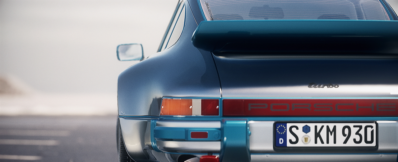UE5 Car Light Tracing Rendering - Porsche