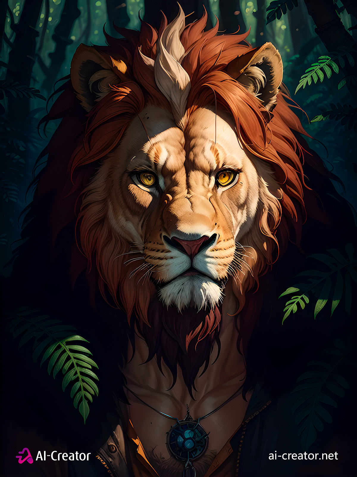 【AI绘画作品-48】森林之王