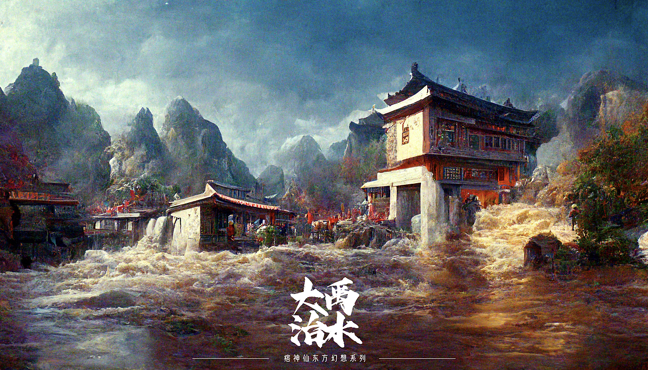 《山海经 海内经》大禹治水场景设计