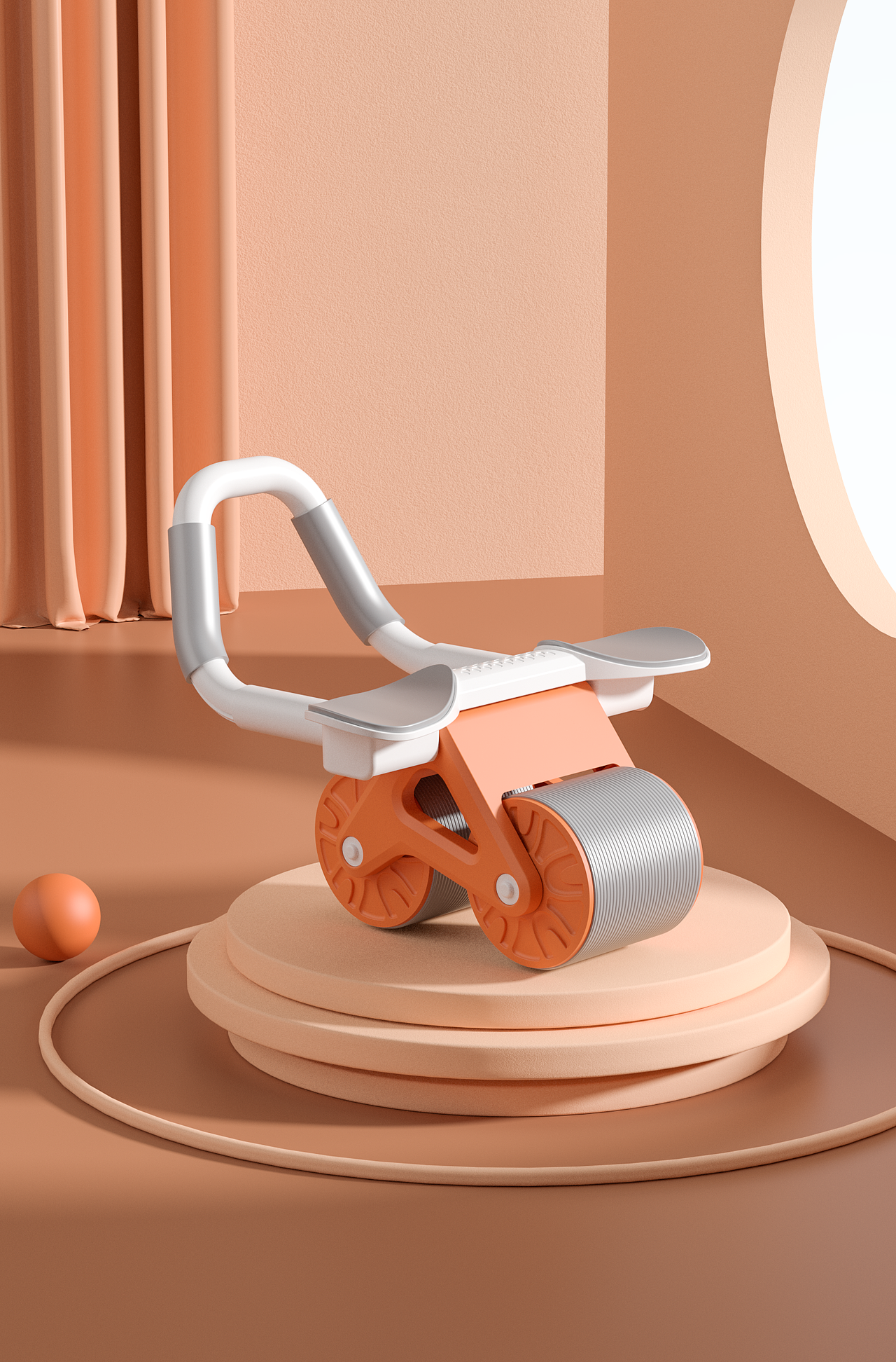 健腹轮C4D建模渲染（图ZMzU5MDYwMjMy） - 电商 - 站酷设计师打败神话原创素材 - 站酷ZCOOL