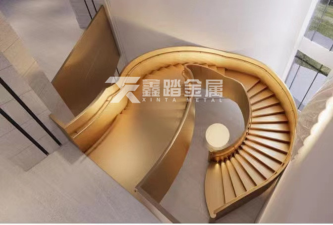 会所紫铜旋转护栏 高大尚