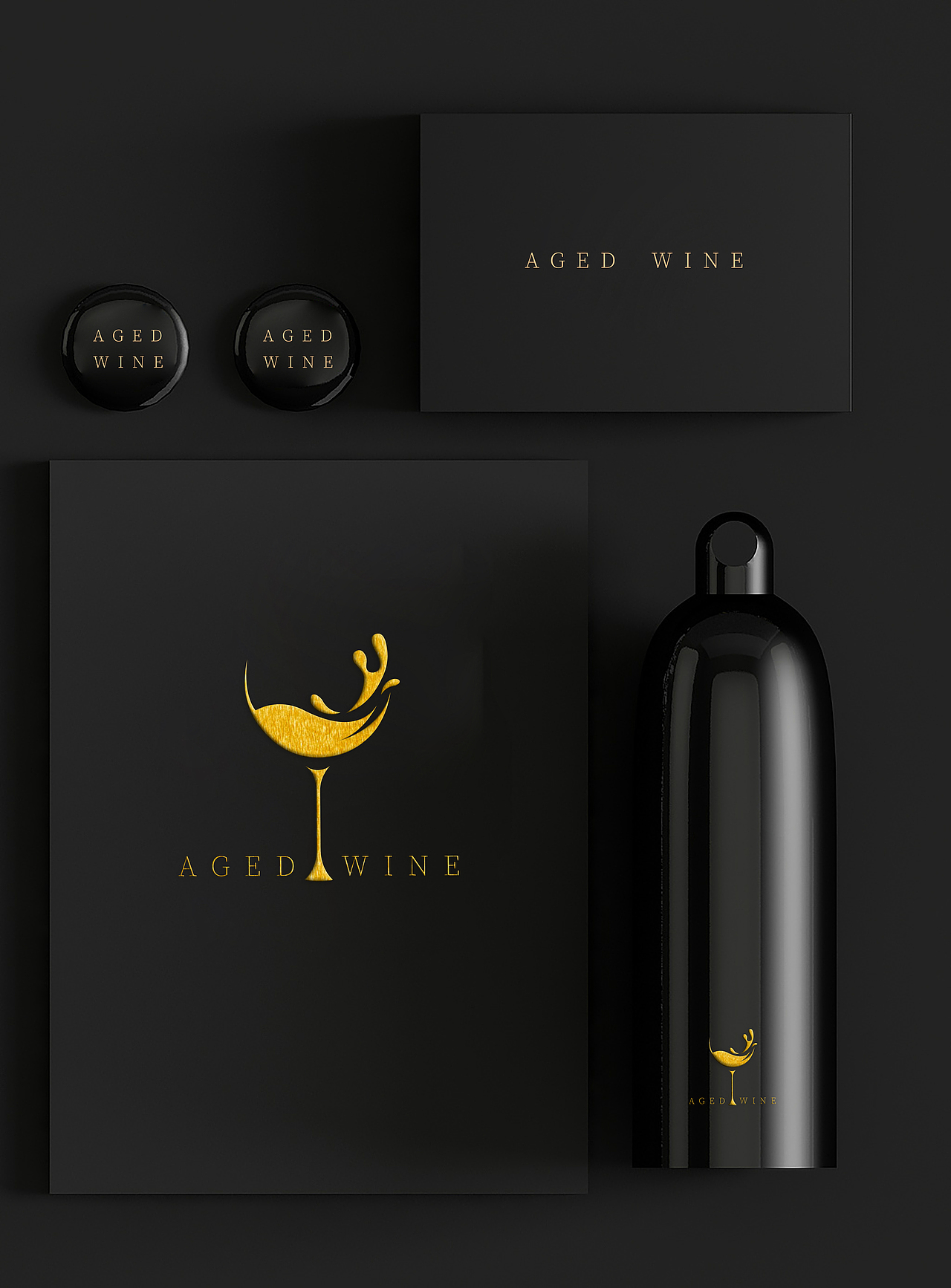 红酒logo设计