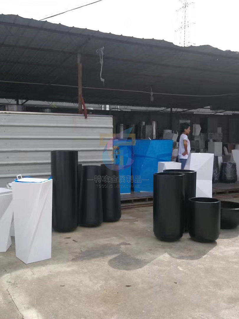 中式园林户外不锈钢花箱花盆厂家定制