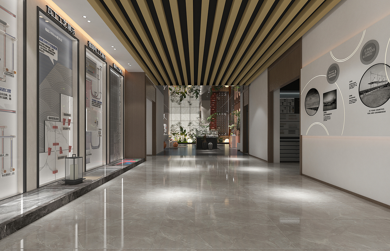 银川装修公司推荐|银川企业展厅装修设计效果图（图ZMzY0NDcxNjEy） - 商业空间设计 - 站酷设计师宁夏镹臻工装原创素材 - 站酷ZCOOL