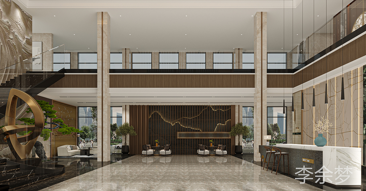 新中式 工装（图ZMzY5MTM2MzQ0） - 商业空间设计 - 站酷设计师李余梦吖原创素材 - 站酷ZCOOL