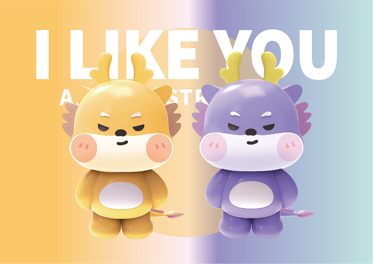 小飞龙IP立体3D模型三维卡通