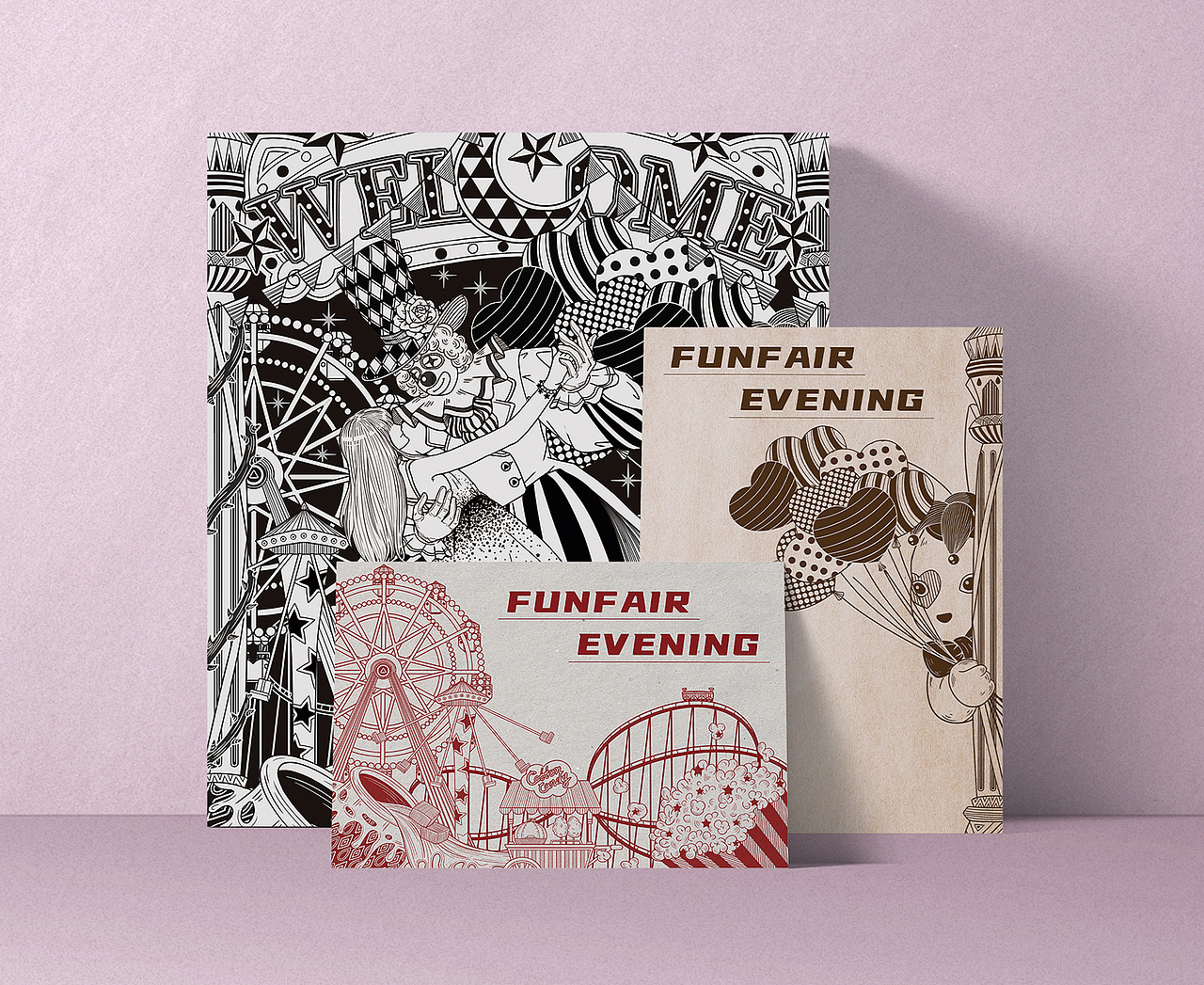 游乐场之夜——香水包装插画（图ZMzE3NTAxNTg4） - 创作习作 - 站酷设计师知了家有三只猫原创素材 - 站酷ZCOOL