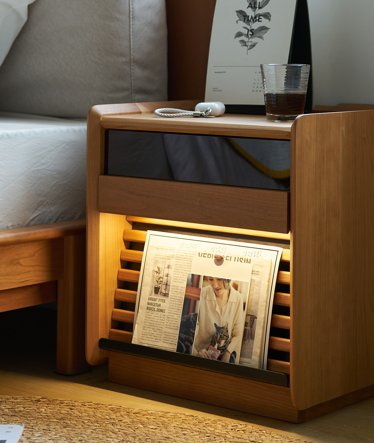 余音床头柜丨实木家具产品设计（图ZMzQzOTczMjg4） - 生活用品 - 站酷设计师小康的锅原创素材 - 站酷ZCOOL