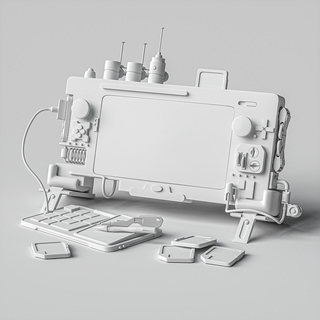 三维产品建模渲染活动 - 学习机