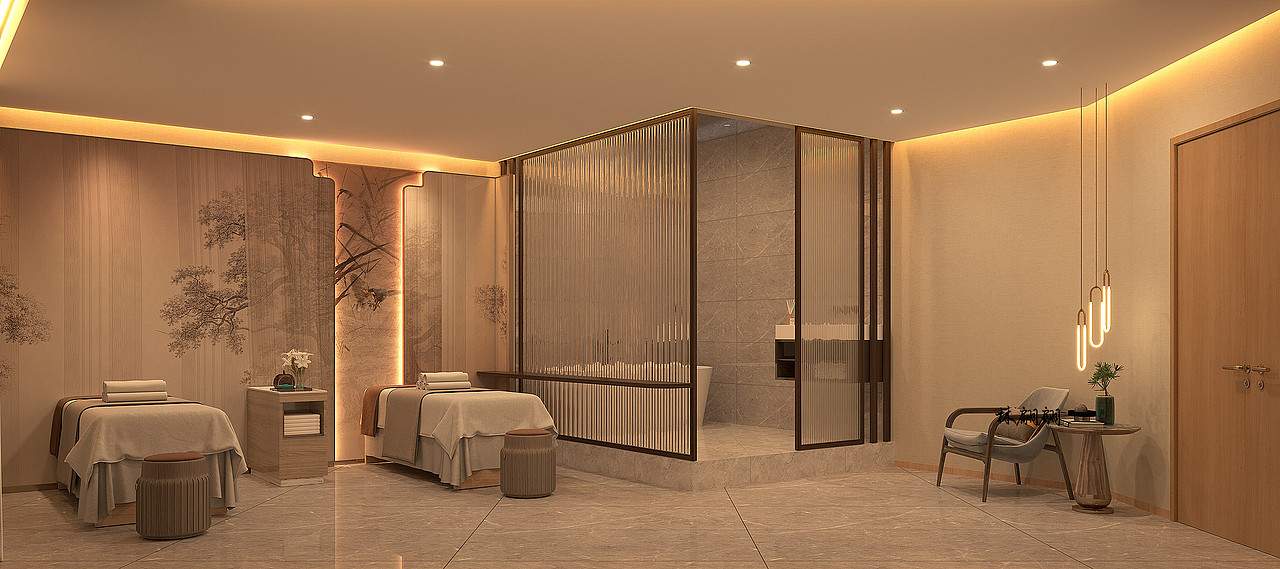 美容院设计|暗调沉浸式美容SPA