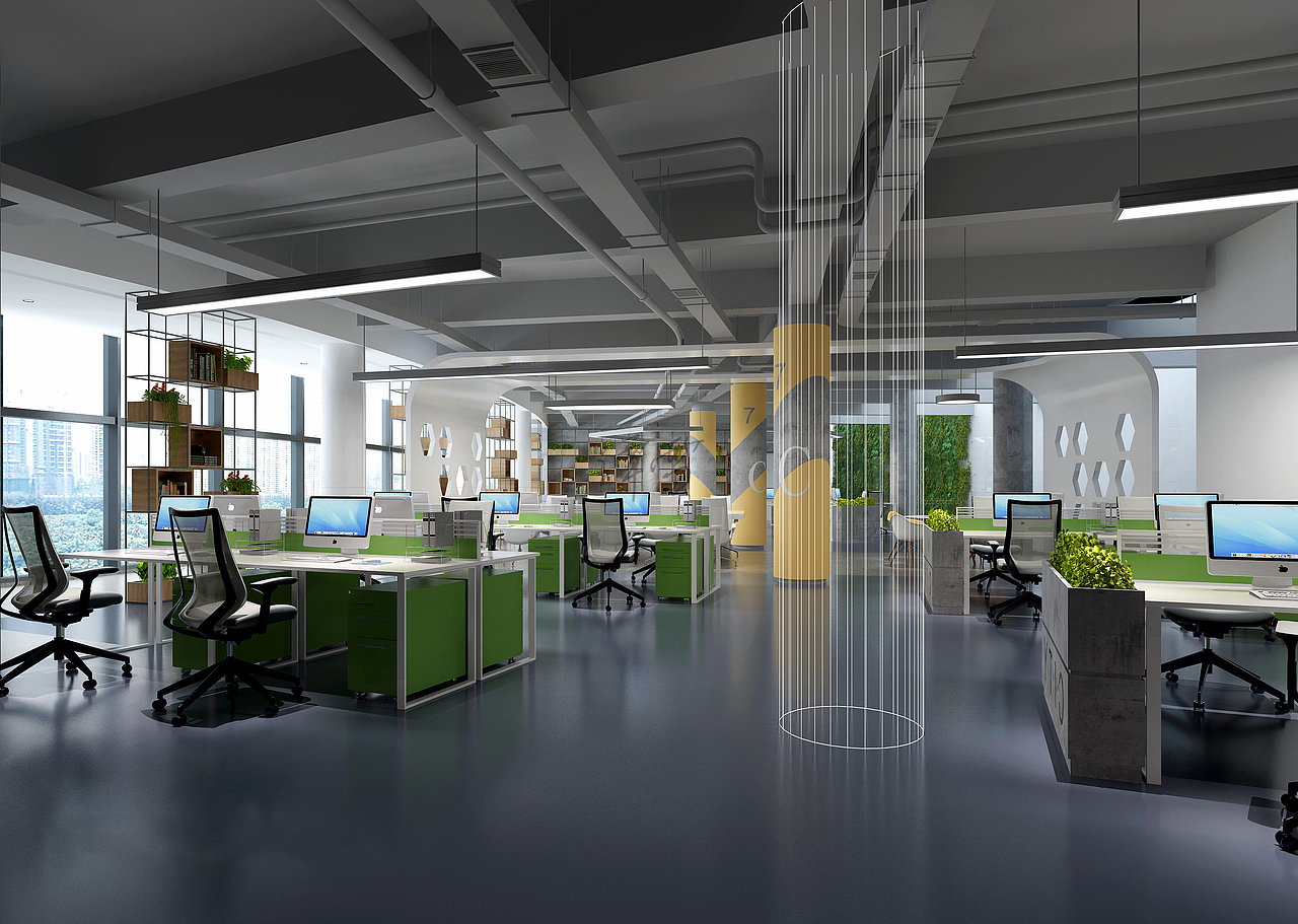 工装/现代办公室效果图案例
