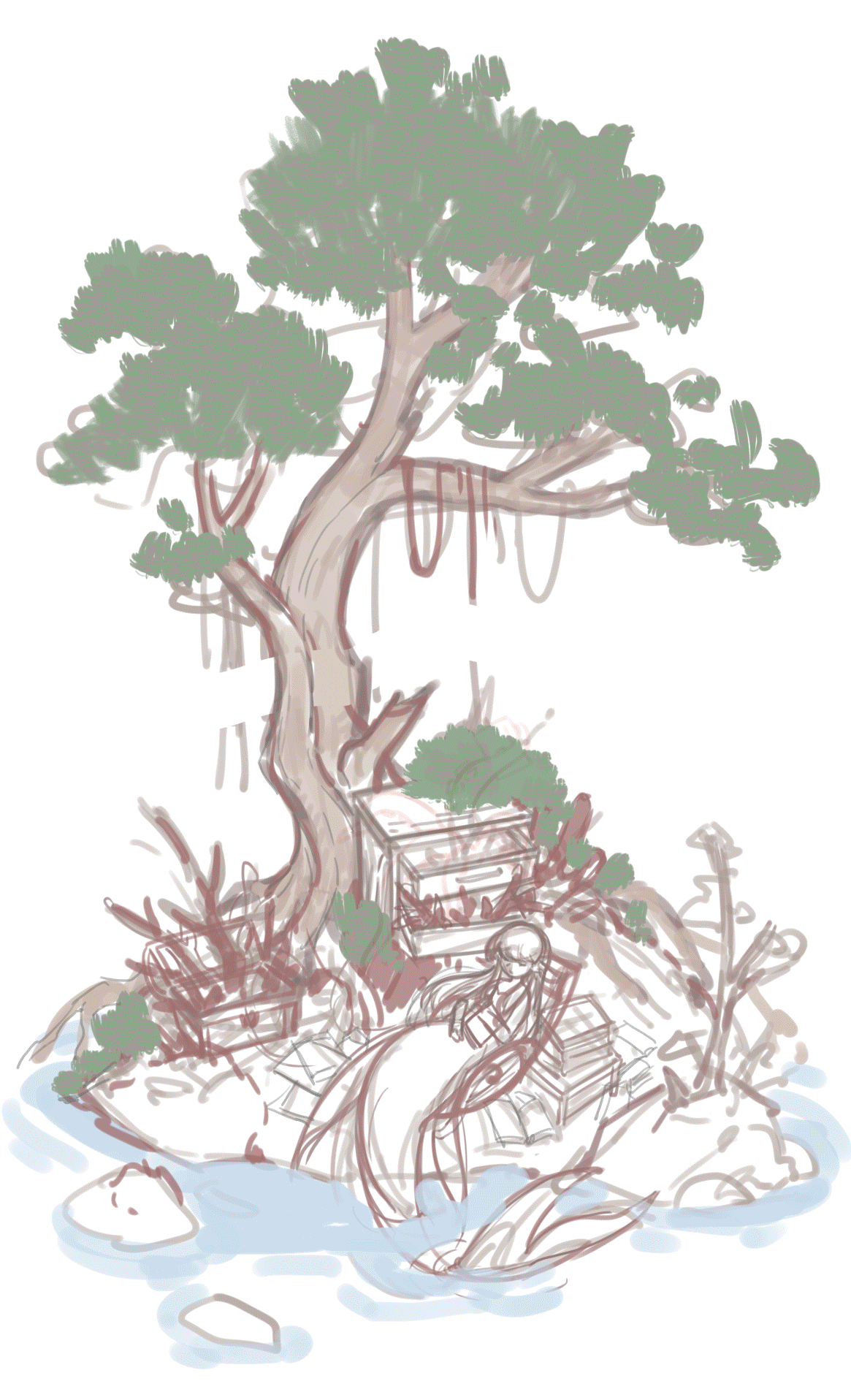 【TA的小岛】原创插画（图ZMzMwNTU0OTE2） - 创作习作 - 站酷设计师coin五毛原创素材 - 站酷ZCOOL