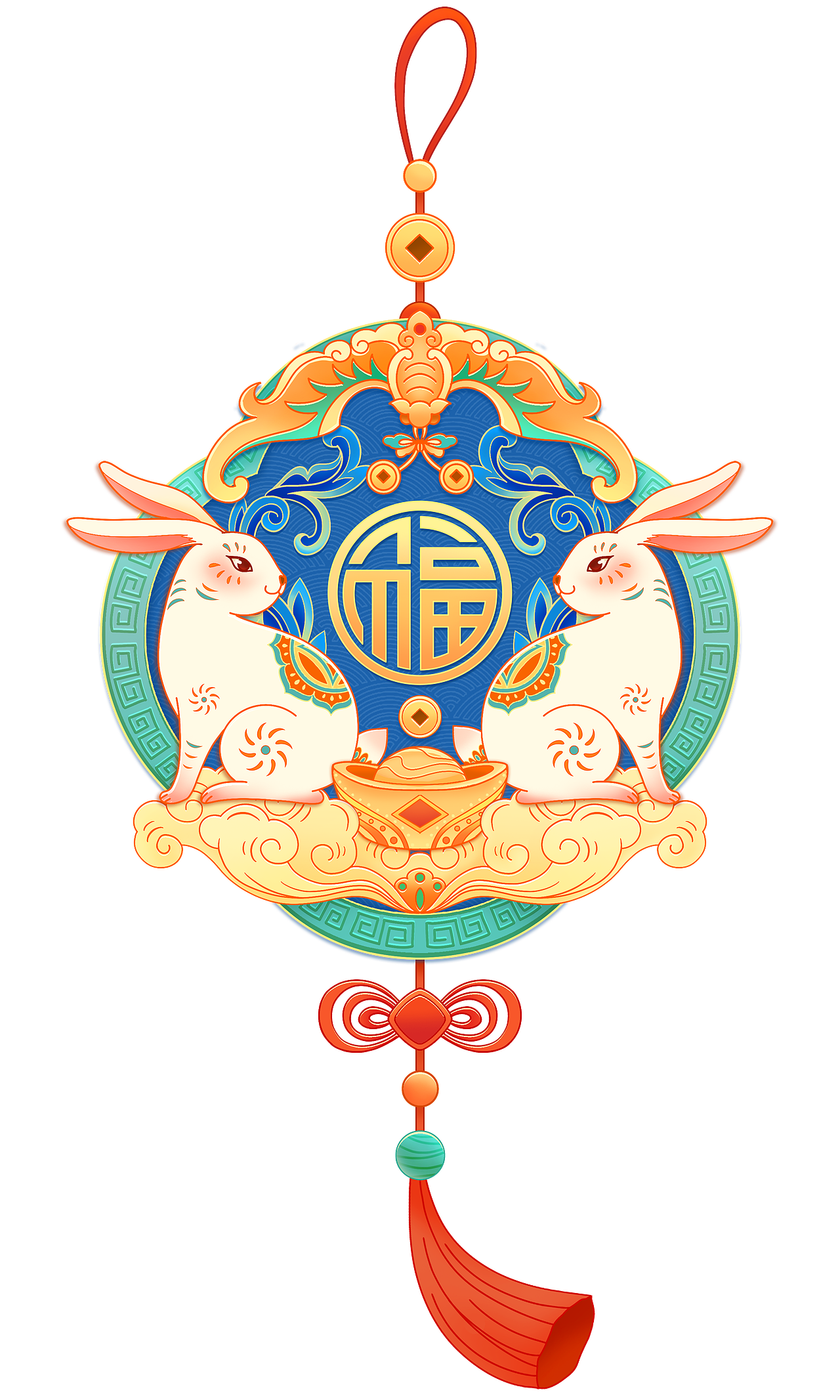 兔年春节贴纸（图ZMzIzODk2MTcy） - 商业插画 - 站酷设计师da羊原创素材 - 站酷ZCOOL