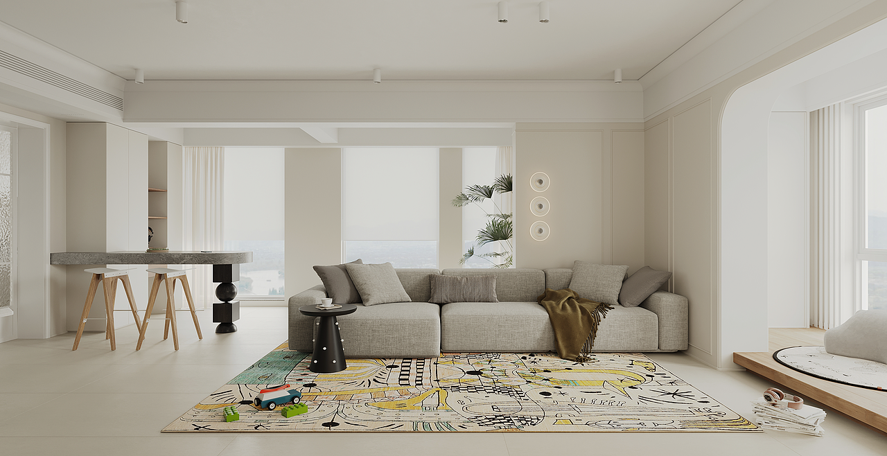 现代复古风效果图表现（图ZMzMwMjkxOTM2） - 家装设计 - 站酷设计师YF秋山原创素材 - 站酷ZCOOL