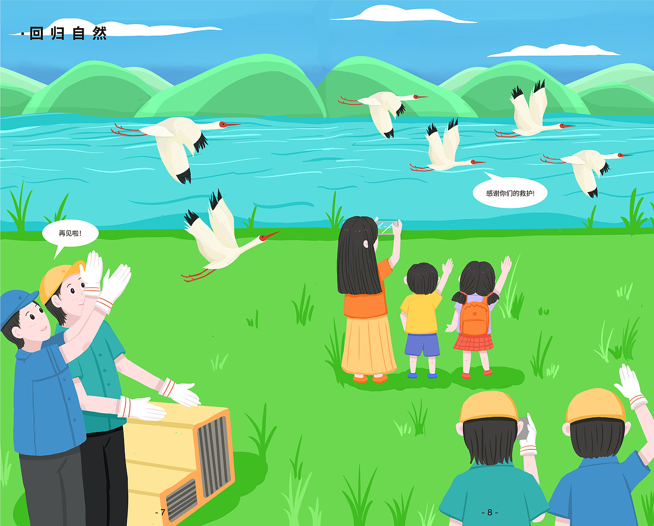 江西省湿地保护区候鸟救助科普画册设计