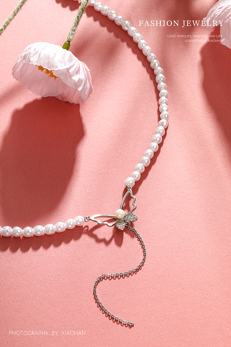 珠宝首饰拍摄 粉色底 日常拍摄 彩宝 耳钉 珍珠 项链