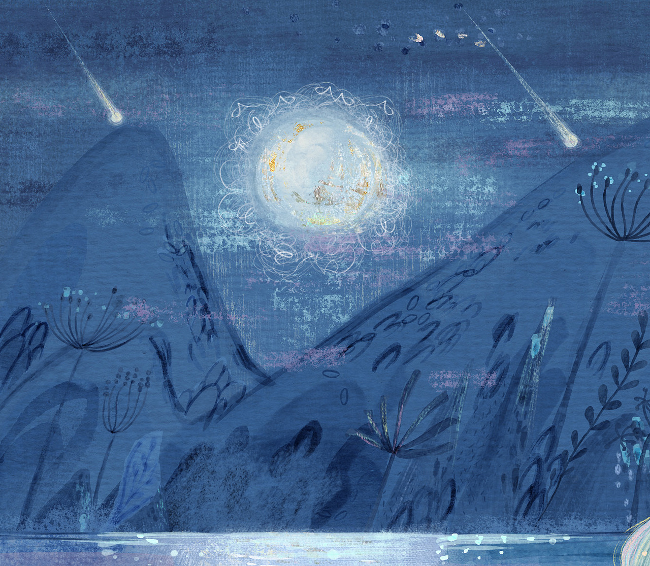 星星掉进了湖里