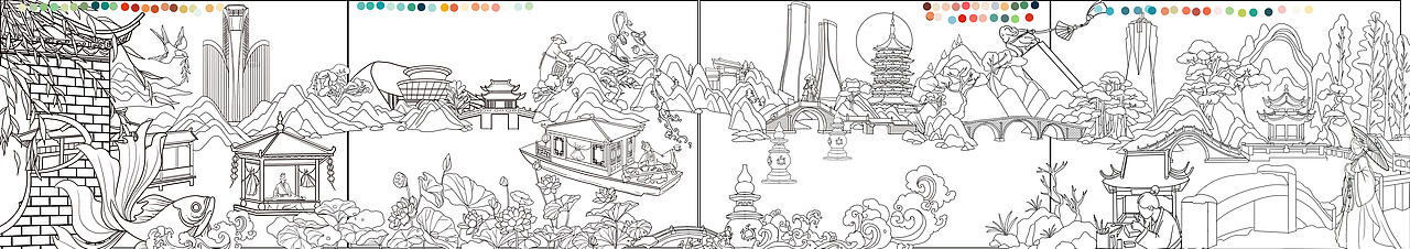 大美杭州（图ZMzU1Njc4MDgw） - 商业插画 - 站酷设计师亦木插画原创素材 - 站酷ZCOOL