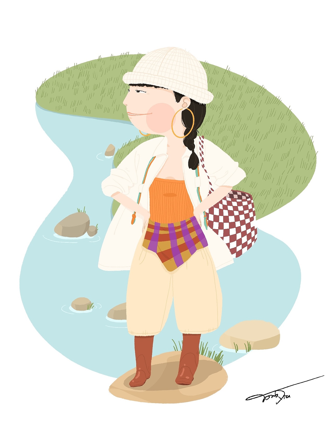 穿搭插画 1-5/100