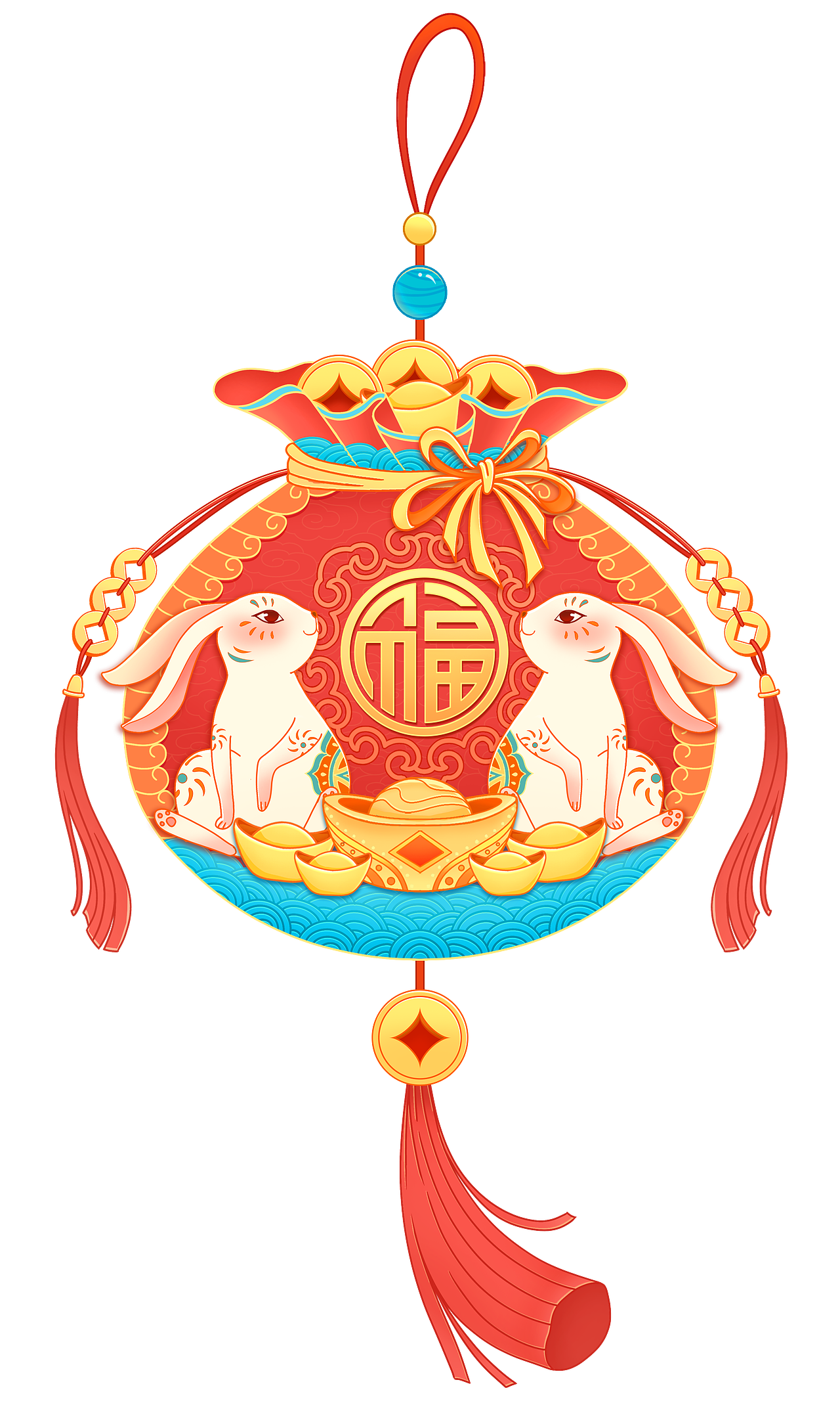 兔年春节贴纸（图ZMzIzODk2MjAw） - 商业插画 - 站酷设计师da羊原创素材 - 站酷ZCOOL