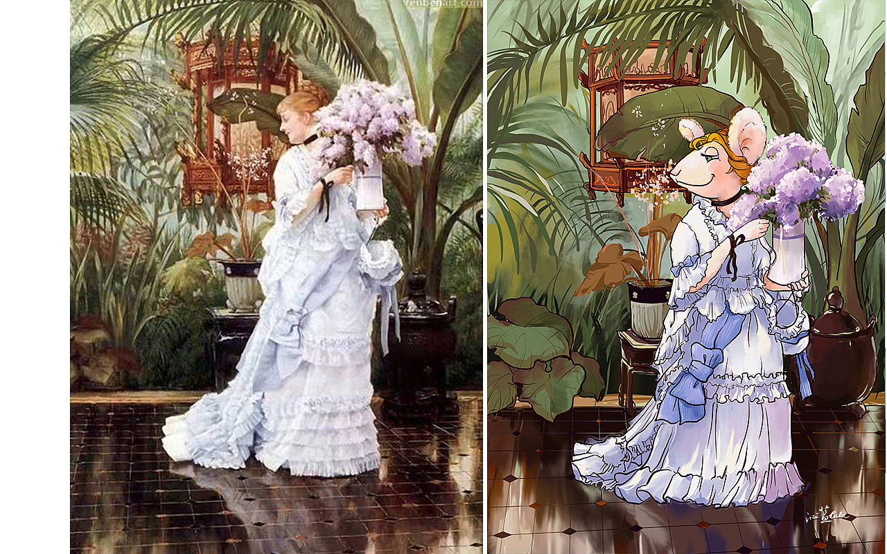 名画系列与动物们3（图ZMzMyOTI5MTA4） - 商业插画 - 站酷设计师沁蓝LULU原创素材 - 站酷ZCOOL