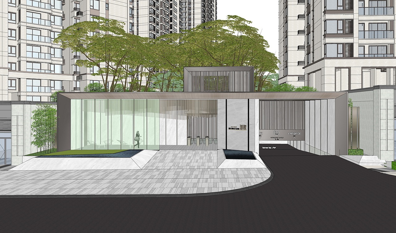 重庆融创文化城御覌居住区景观SU模型下载（图ZMzAwMTk2NTIw） - 景观设计 - 站酷设计师素模网原创素材 - 站酷ZCOOL