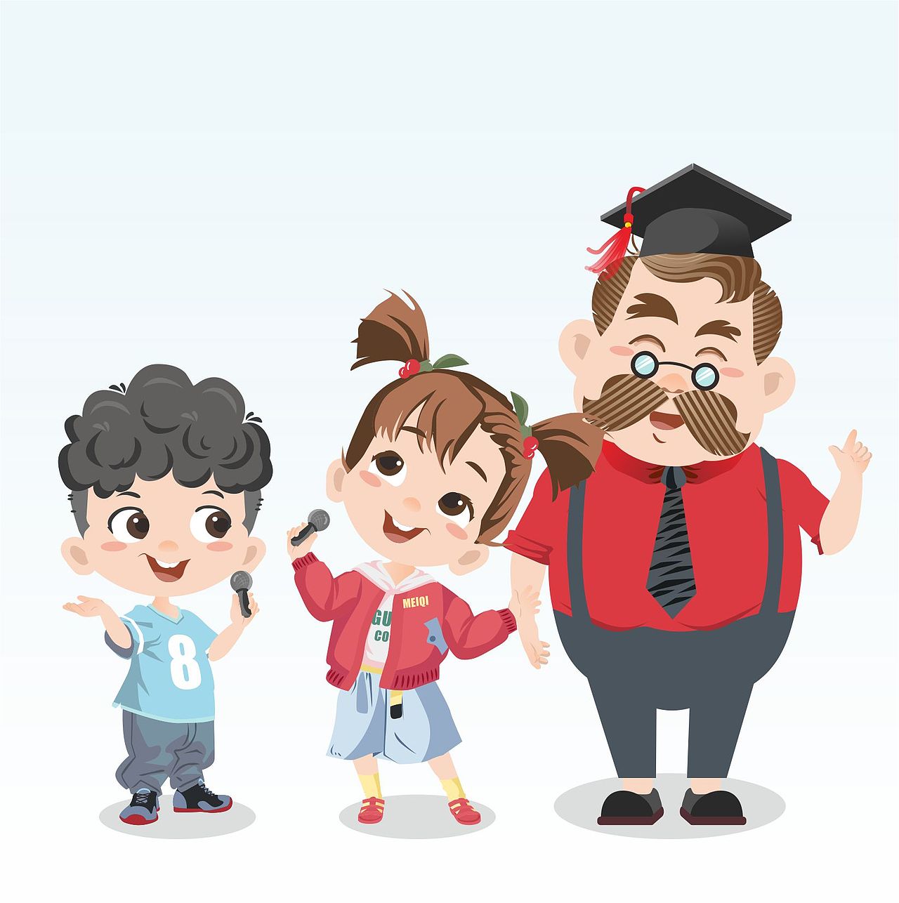 卡通人物IP设计（三人）（图ZMzA2MjgyMDU2） - IP形象 - 站酷设计师孟俊宏原创素材 - 站酷ZCOOL