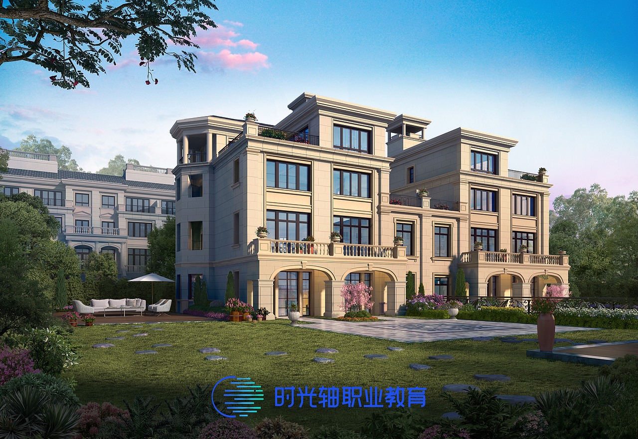 时光轴-建筑可视化二十三期-室外练习（图ZMzM1OTg2MDE2） - 动画/影视 - 站酷设计师时光轴杨老师原创素材 - 站酷ZCOOL