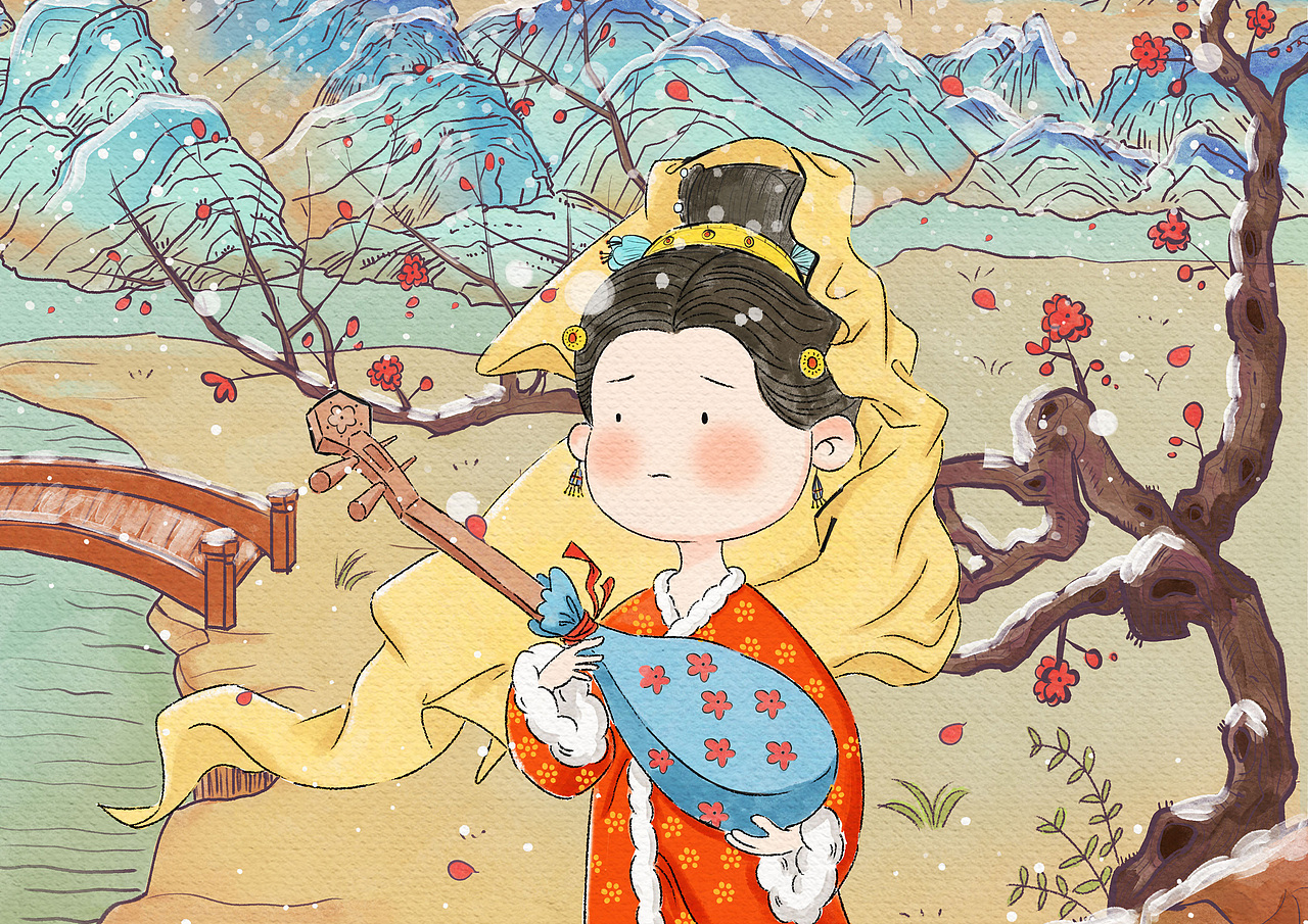 《昭君出塞》国风插画绘本（图ZMzMxMTIxODEy） - 商业插画 - 站酷设计师非凡品牌设计原创素材 - 站酷ZCOOL