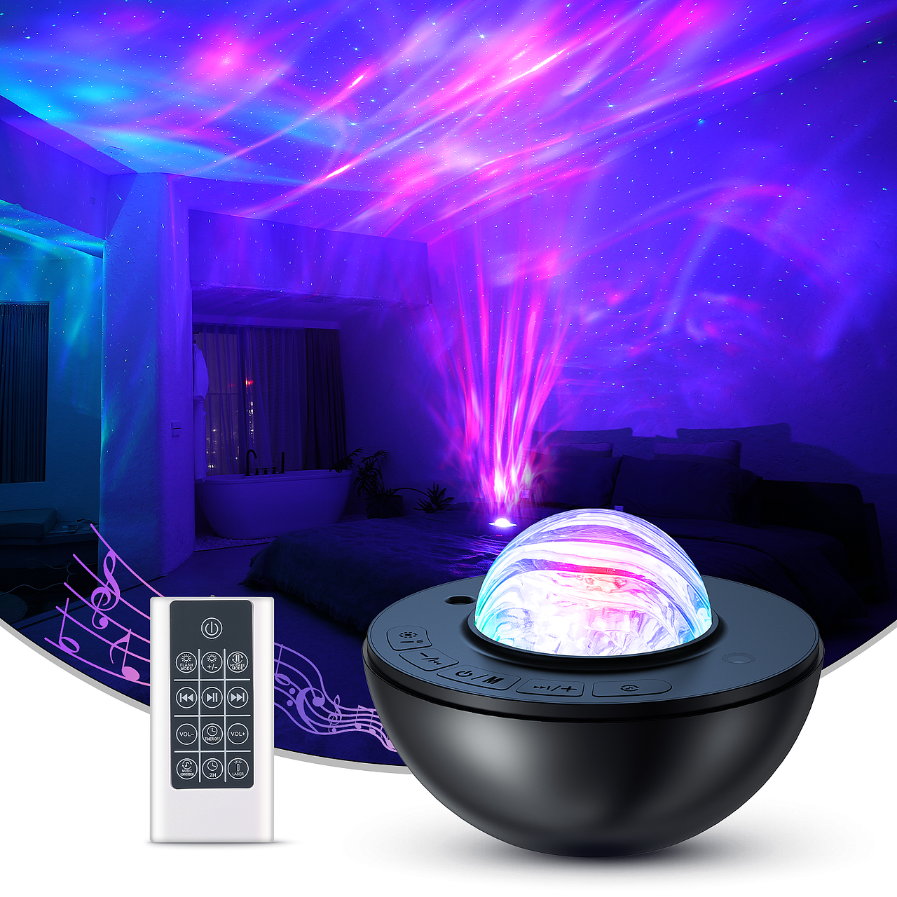 #聚豪设计 亚马逊主图设计|星空灯渲染设计