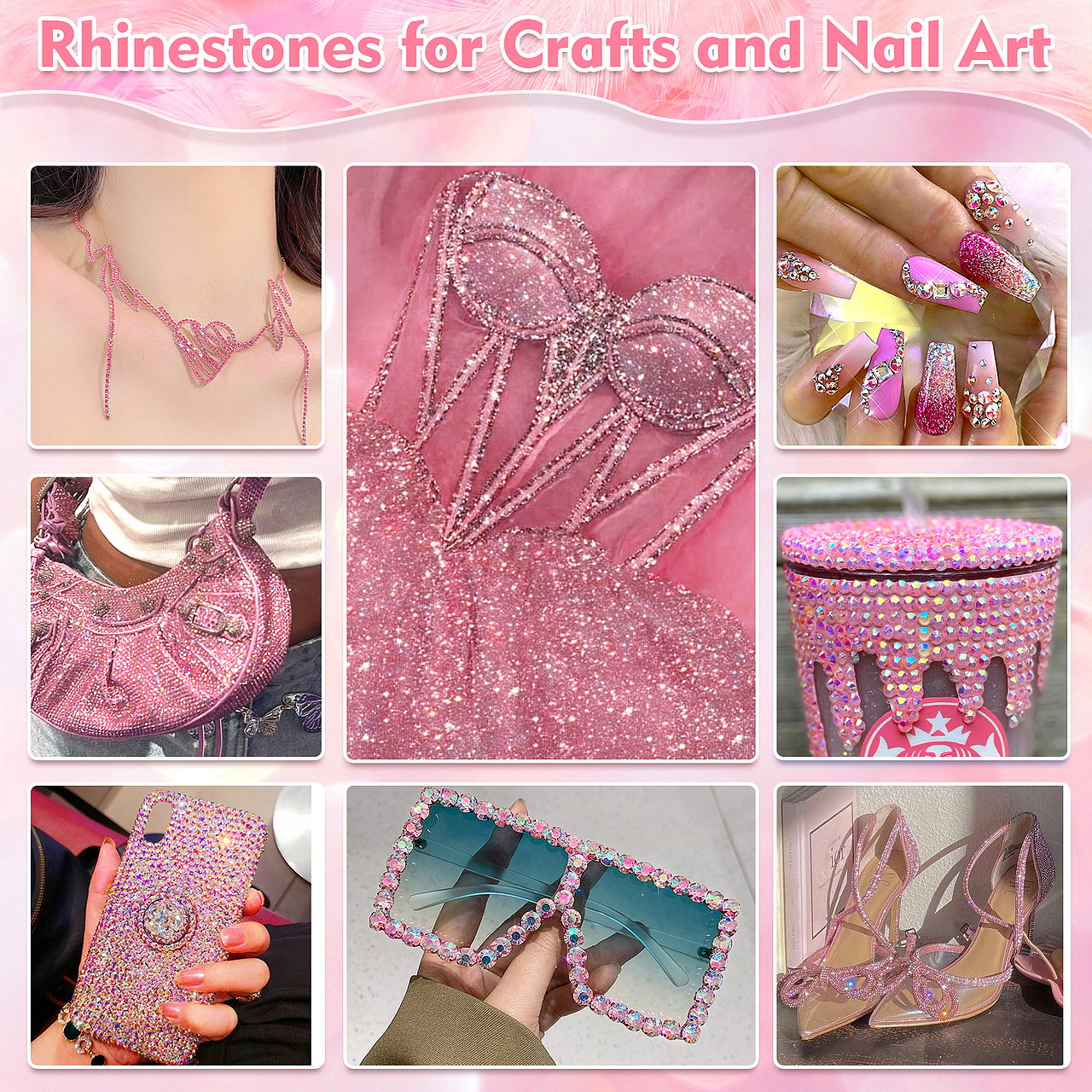 亚马逊主图设计-彩色水钻-彩色风格搭配摄影--多套合集