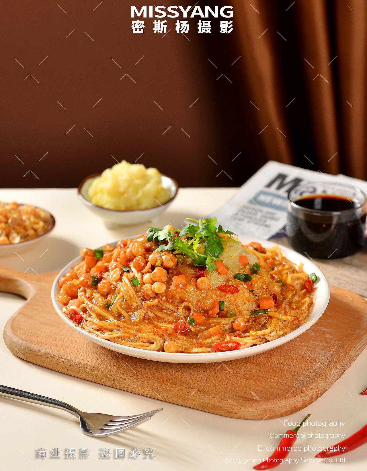 土豆泥拌面|电商美食摄影|速食面条拍摄×郑州密斯杨