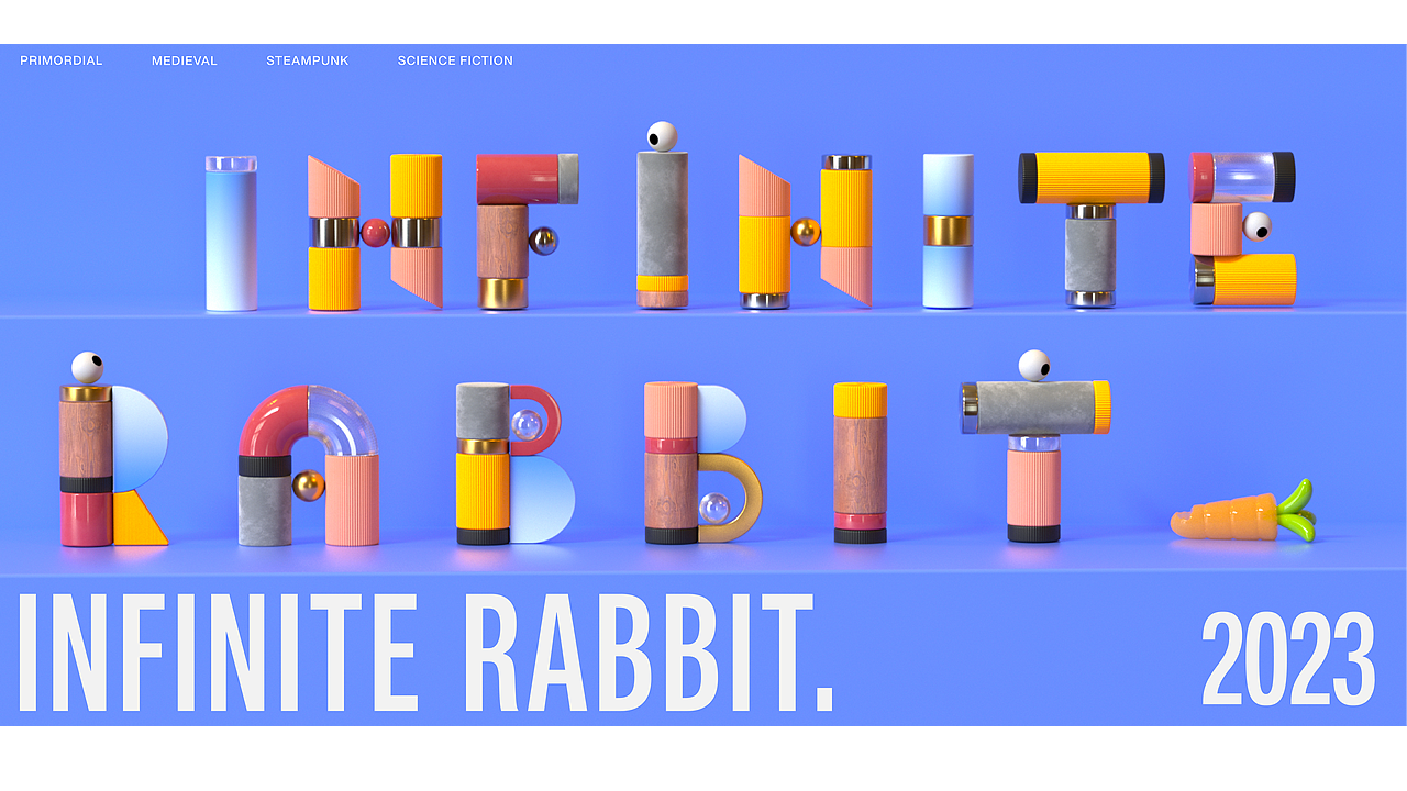 INFINITE RABBIT 无限兔子-兔年IP形象设计（图ZMzQ3MTAxMzQ4） - IP形象 - 站酷设计师李金钊原创素材 - 站酷ZCOOL