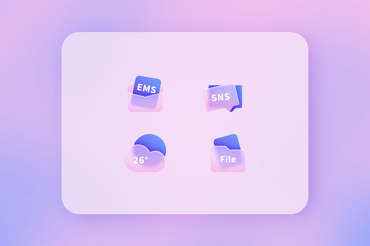 毛玻璃图标练习