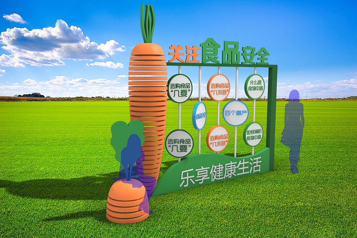 食品安全户外景观宣传立牌