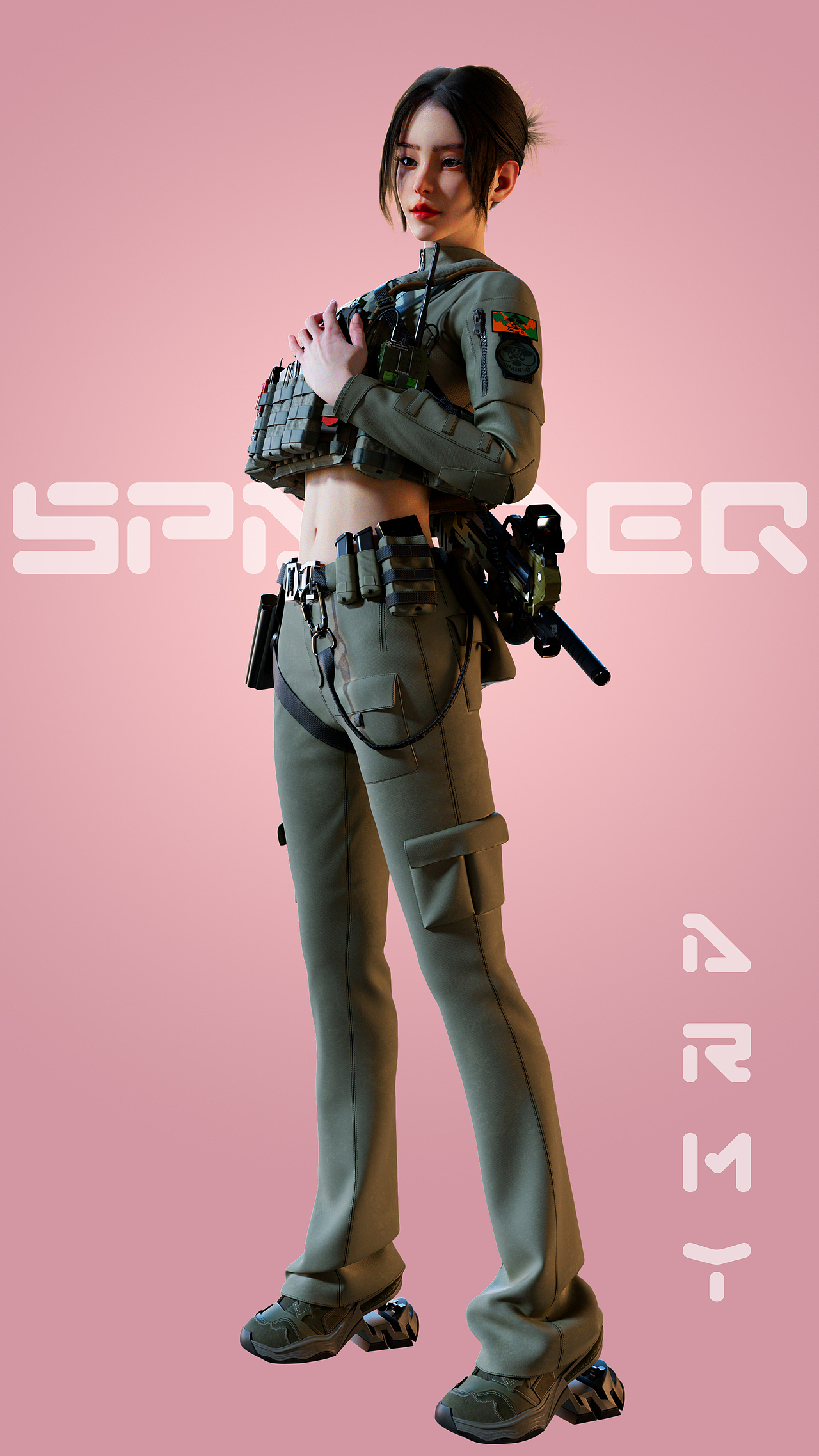 3D建模-女战士素芬儿