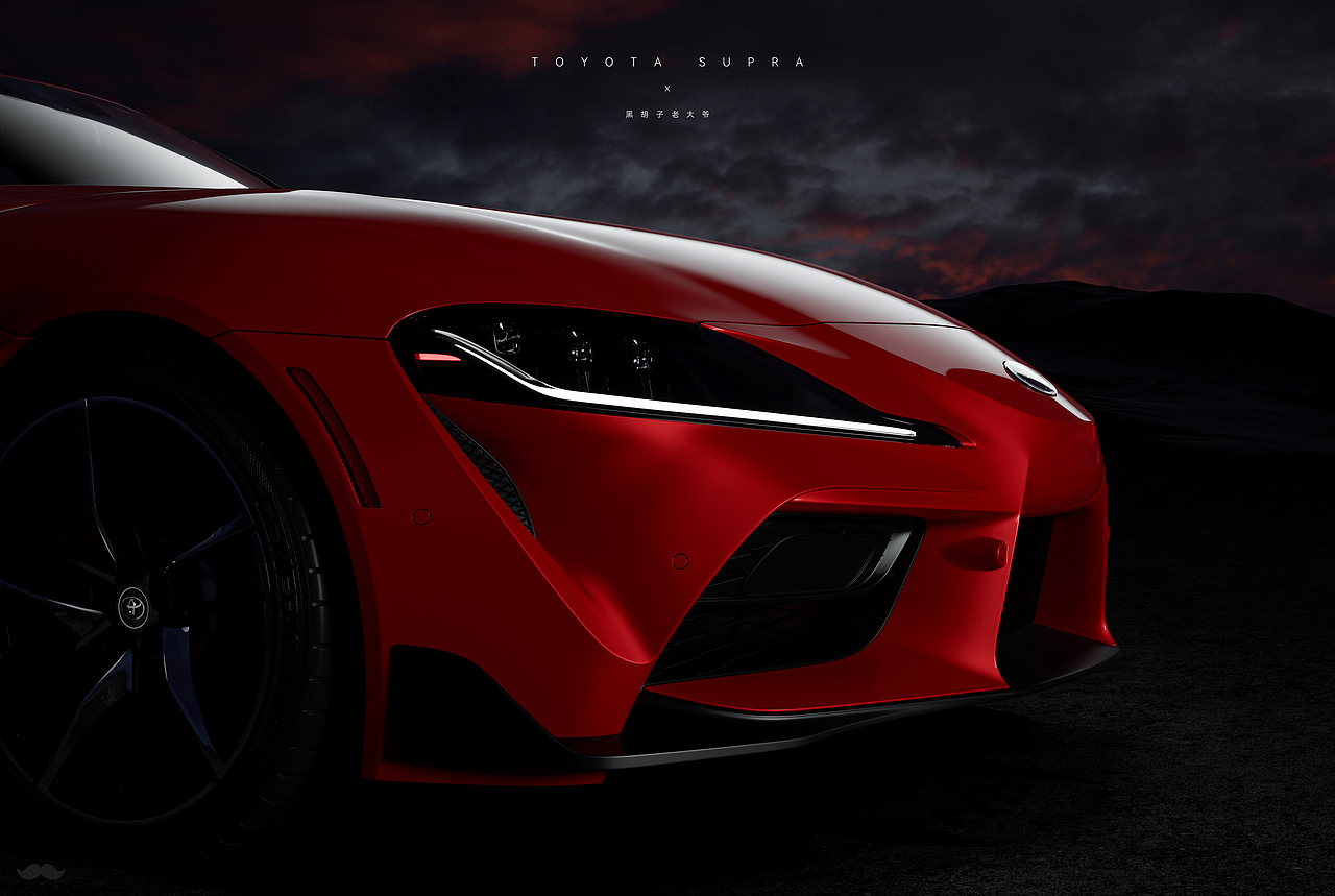 汽车场景渲染:Toyota-Supra