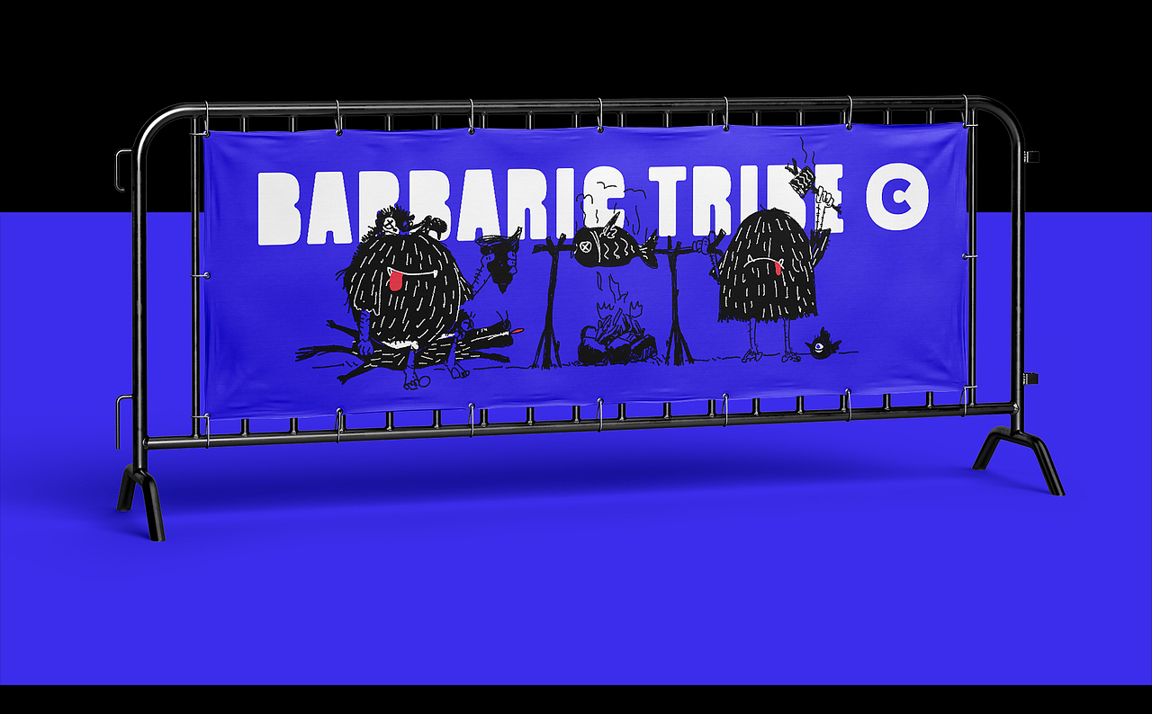 UBDX野蛮部落©露营 BBQ配套 烤肉餐饮 食品包装 IP设计（图ZMzIyNzIzMjI4） - 品牌 - 站酷设计师大鱼品牌包装设计原创素材 - 站酷ZCOOL