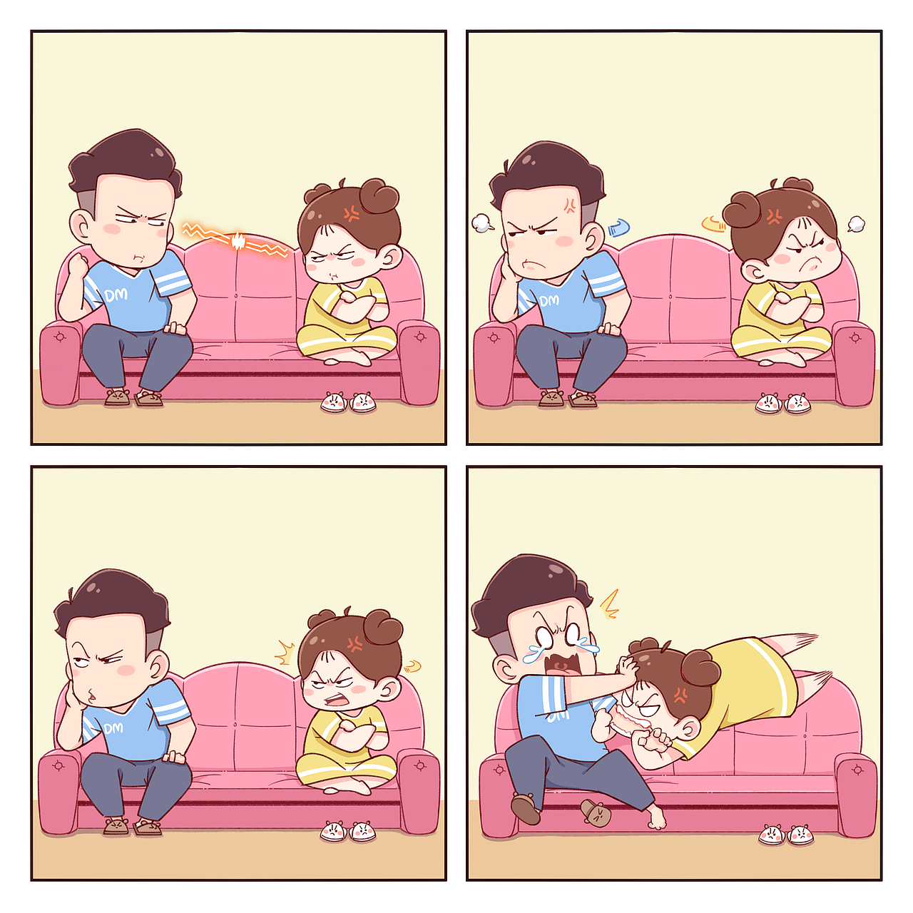 莹仔的四格小漫画（图ZMzU2MzA2MzQw） - 短篇/格漫 - 站酷设计师莹仔小狐狸原创素材 - 站酷ZCOOL