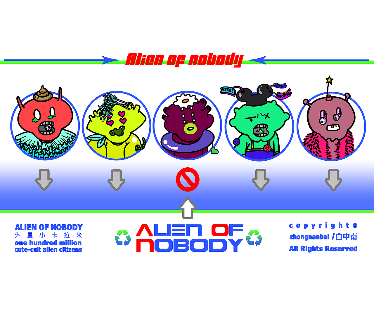 ALIEN OF NOBODY —— NFT \ 数藏作品「第一弹」（图ZMzEzNTQ2OTM2） - 其他UI - 站酷设计师白中南原创素材 - 站酷ZCOOL