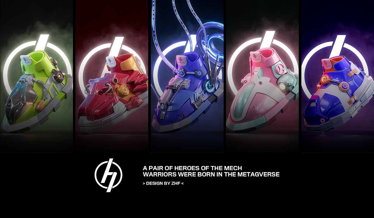 C4D潮玩概念鞋设计