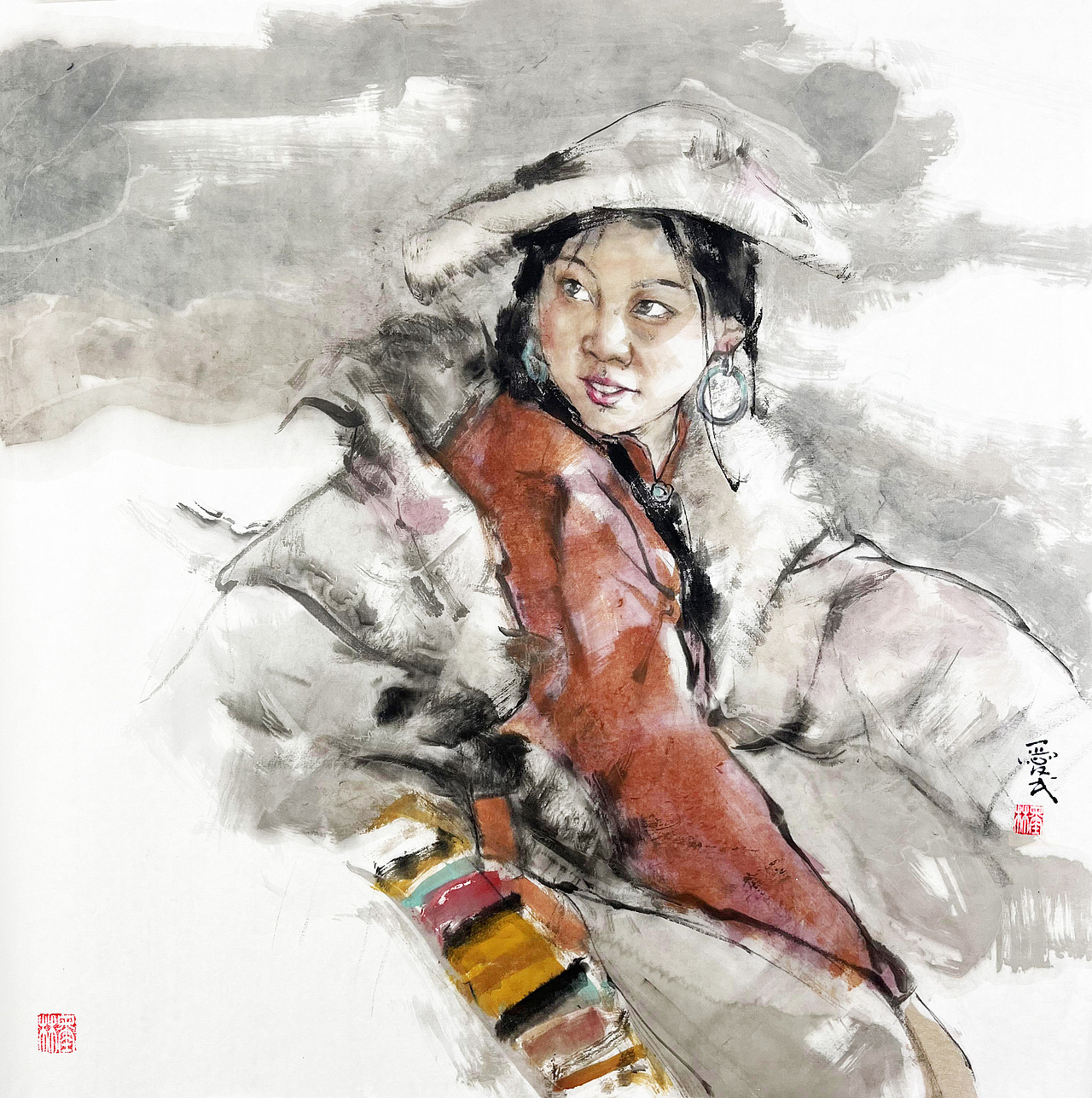 墨林写意人物画，一直在坚持的路上（图ZMzYwNzQyMjg0） - 艺术插画 - 站酷设计师墨林人物画原创素材 - 站酷ZCOOL