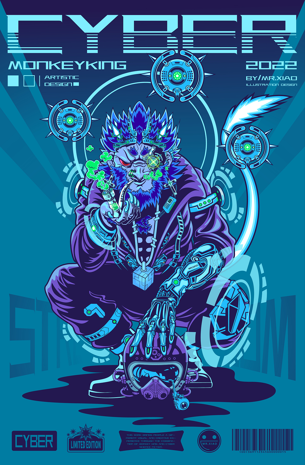 原创矢量插画/赛博朋克西游 #创作加油站#（图ZMzEyMDMzOTgw） - 商业插画 - 站酷设计师鸟哥插画原创素材 - 站酷ZCOOL