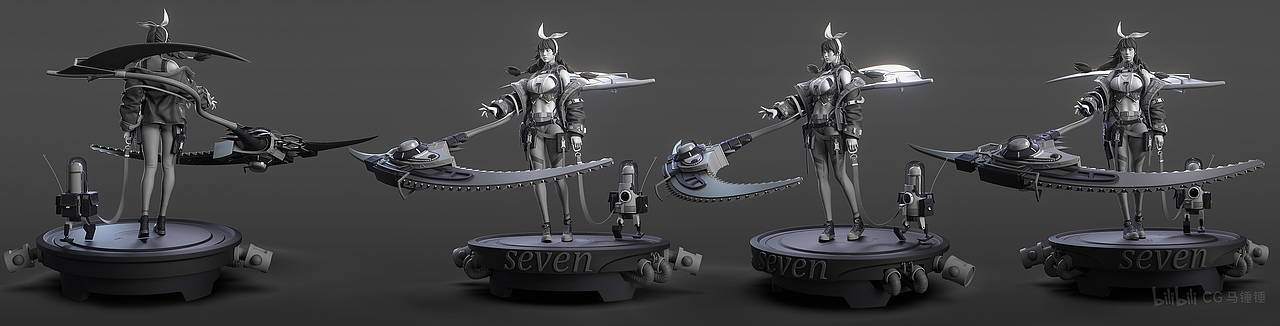 赛博朋克 女孩 ___ 刘同学作品