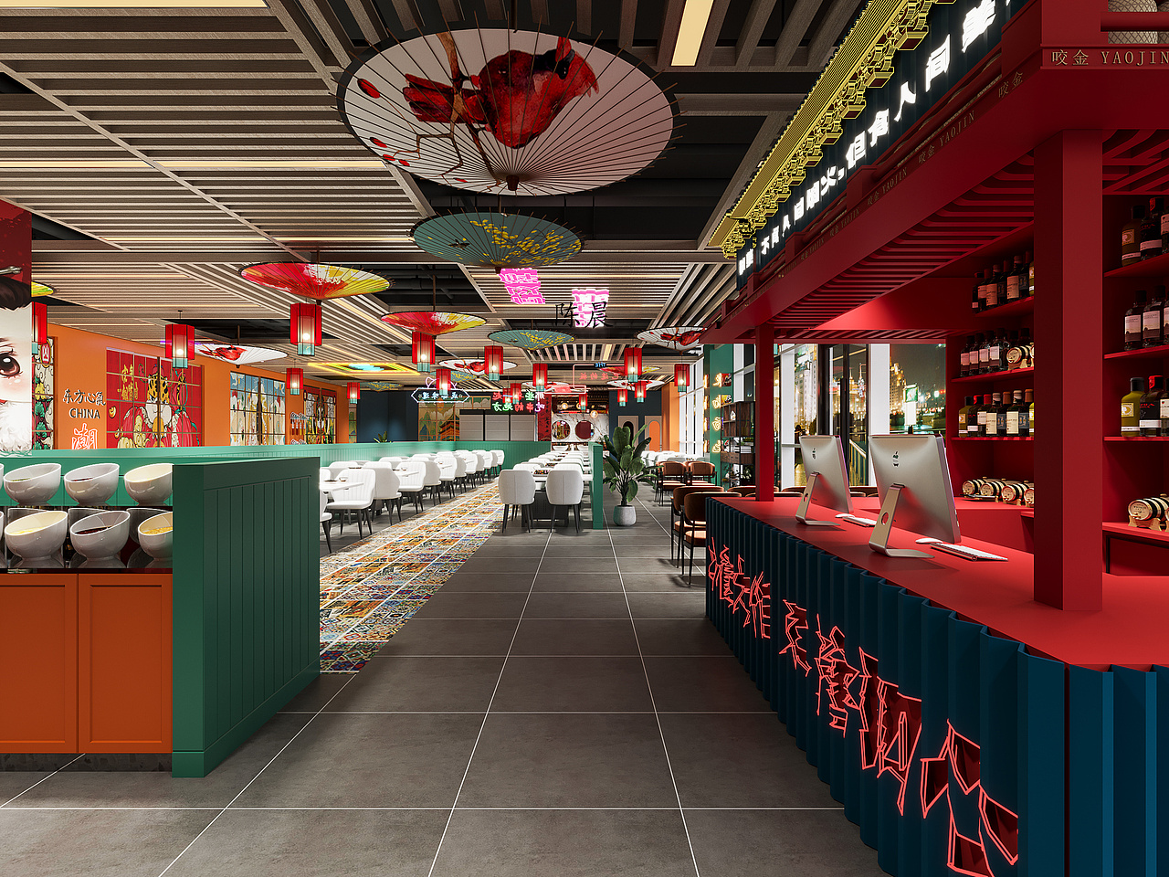 工装案例——国潮火锅店设计