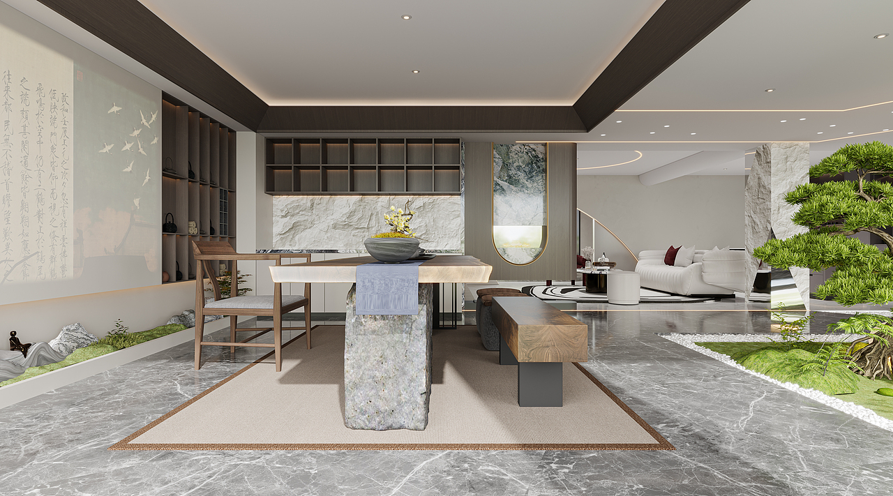 现代｜工装表现 | 展厅（图ZMzYyNDg0NDU2） - 家装设计 - 站酷设计师一只小星星星原创素材 - 站酷ZCOOL